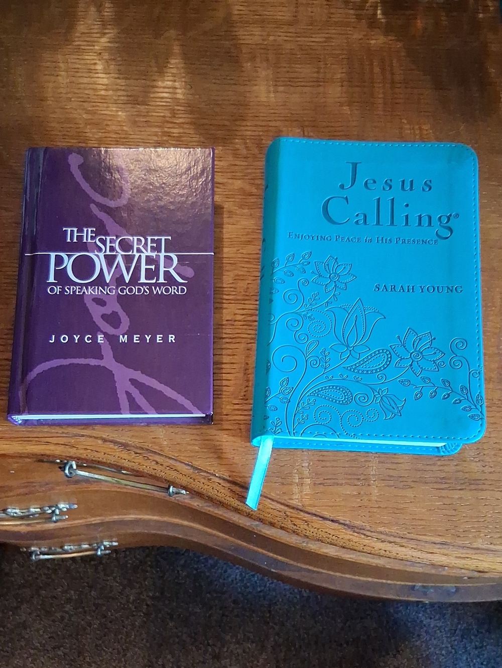 Jesus Calling Teal Devotional & The Secret Power Purple Book Bundle